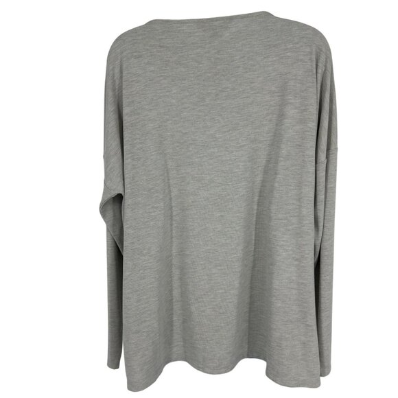 Lauren Ralph Lauren Womens Gray Long-Sleeve Lightweight Knit Top Size XXL - Picture 5 of 9